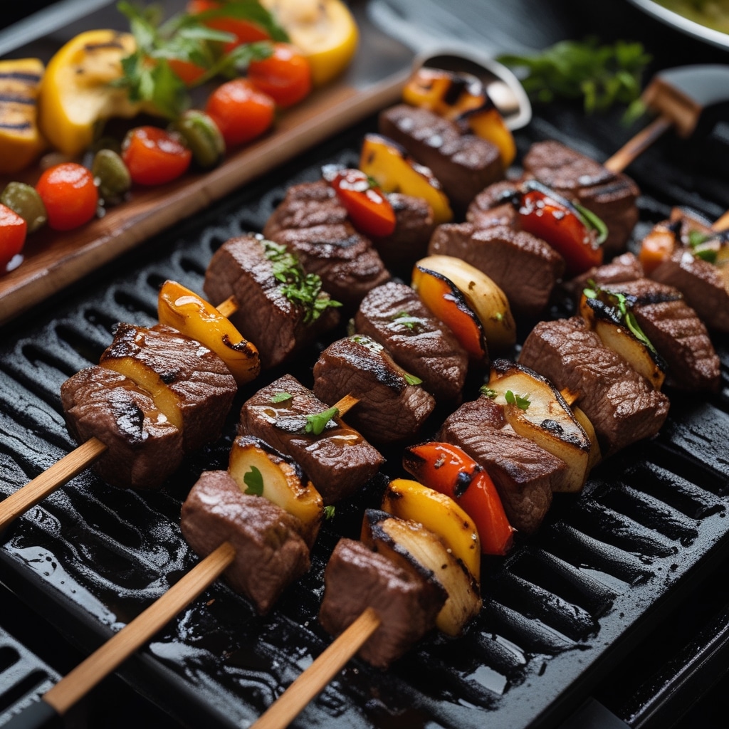 Grilled Steak Kabobs Grilled Garnish & Glaze