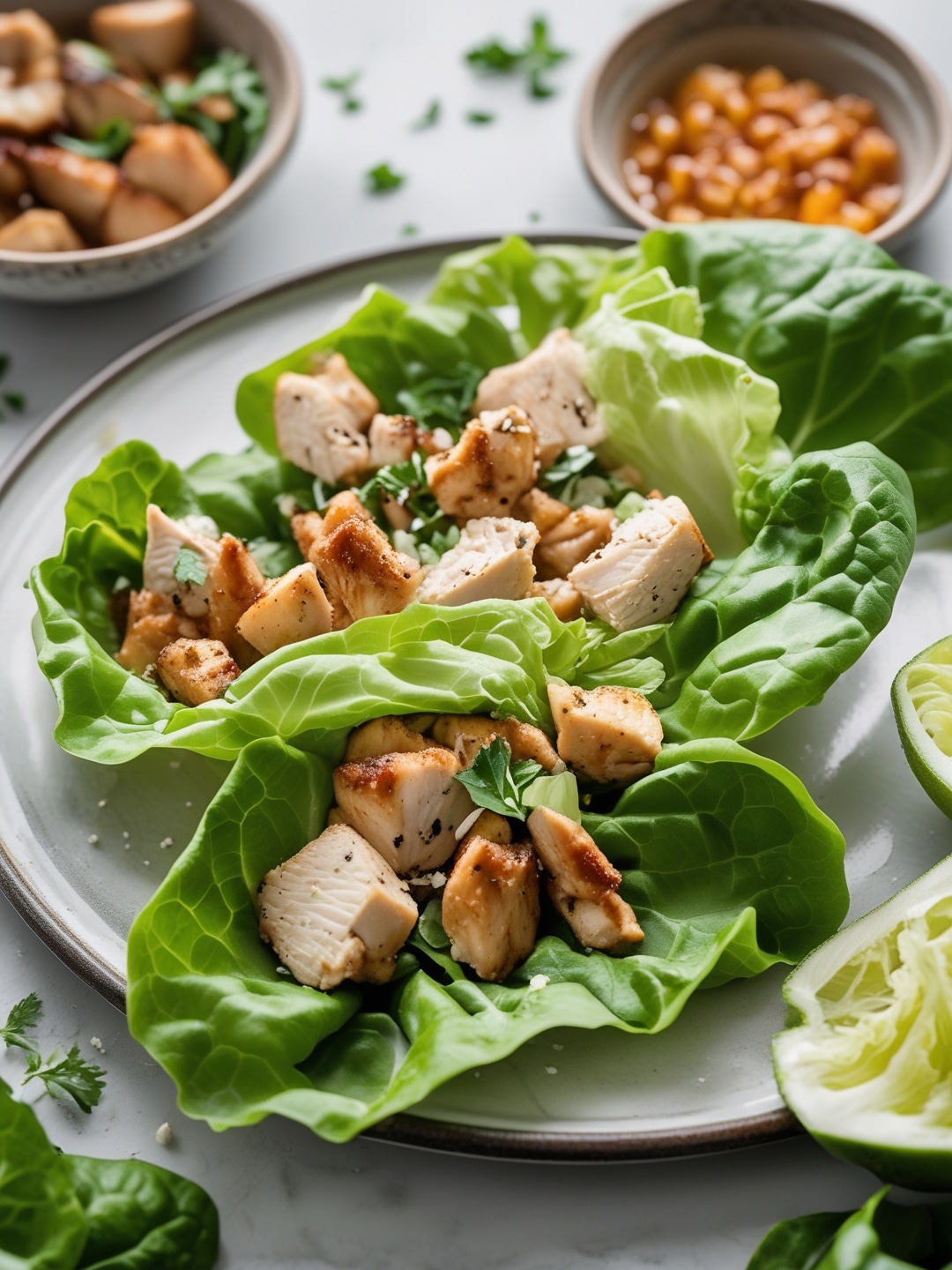 Healthy Low Carb Chicken Lettuce Wraps