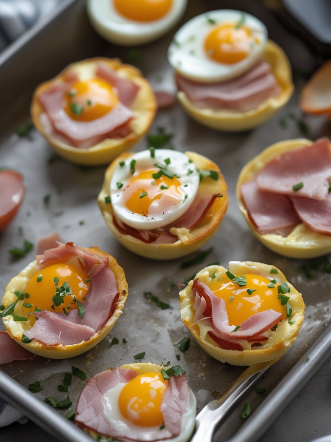 Easy Ham and Cheese Egg Cups