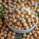 Simple Garlic Parmesan Roasted Chickpeas