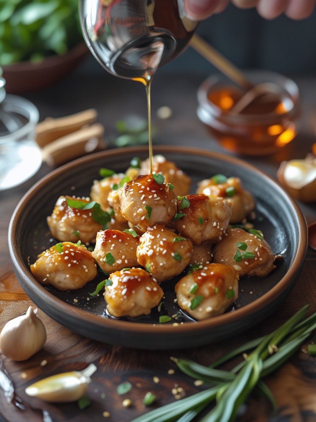 Quick Honey Garlic Chicken Bites