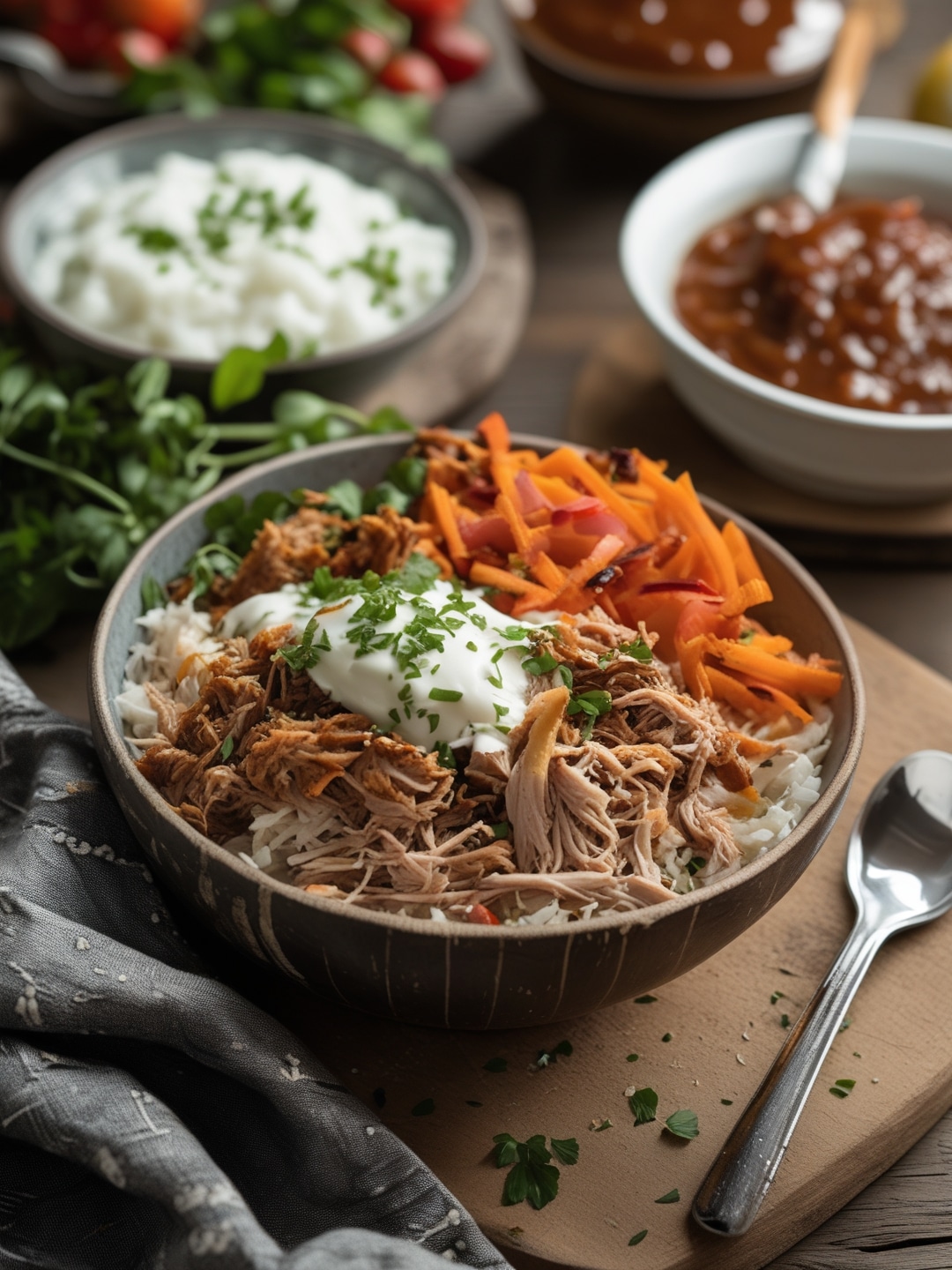 Beginner BBQ Pulled Pork Bowls