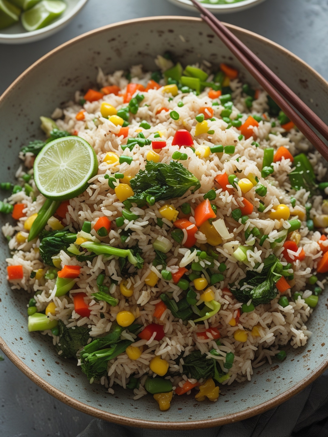 Quick Vegetarian Fried Rice Prep