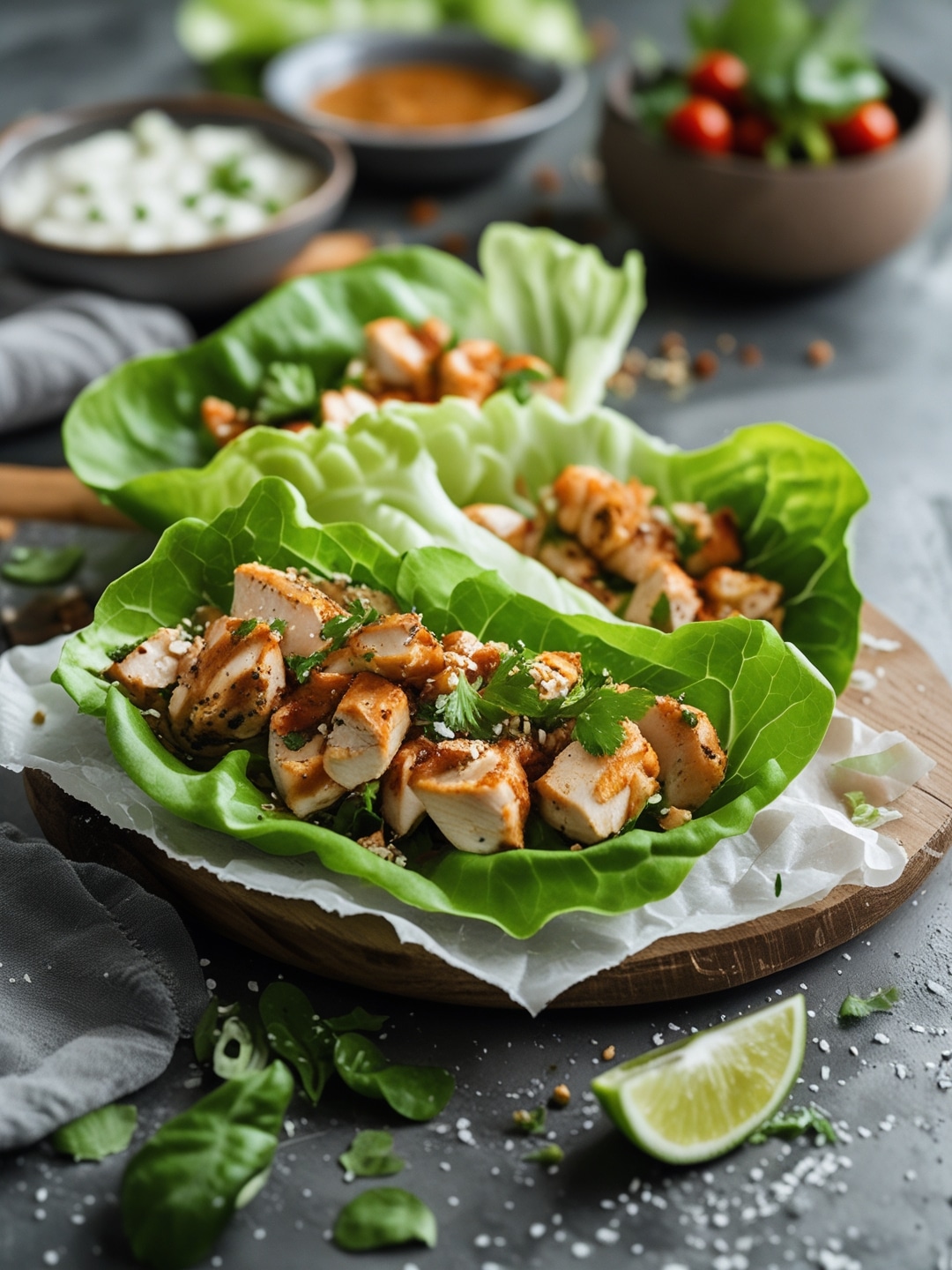 Healthy Low Carb Chicken Lettuce Wraps