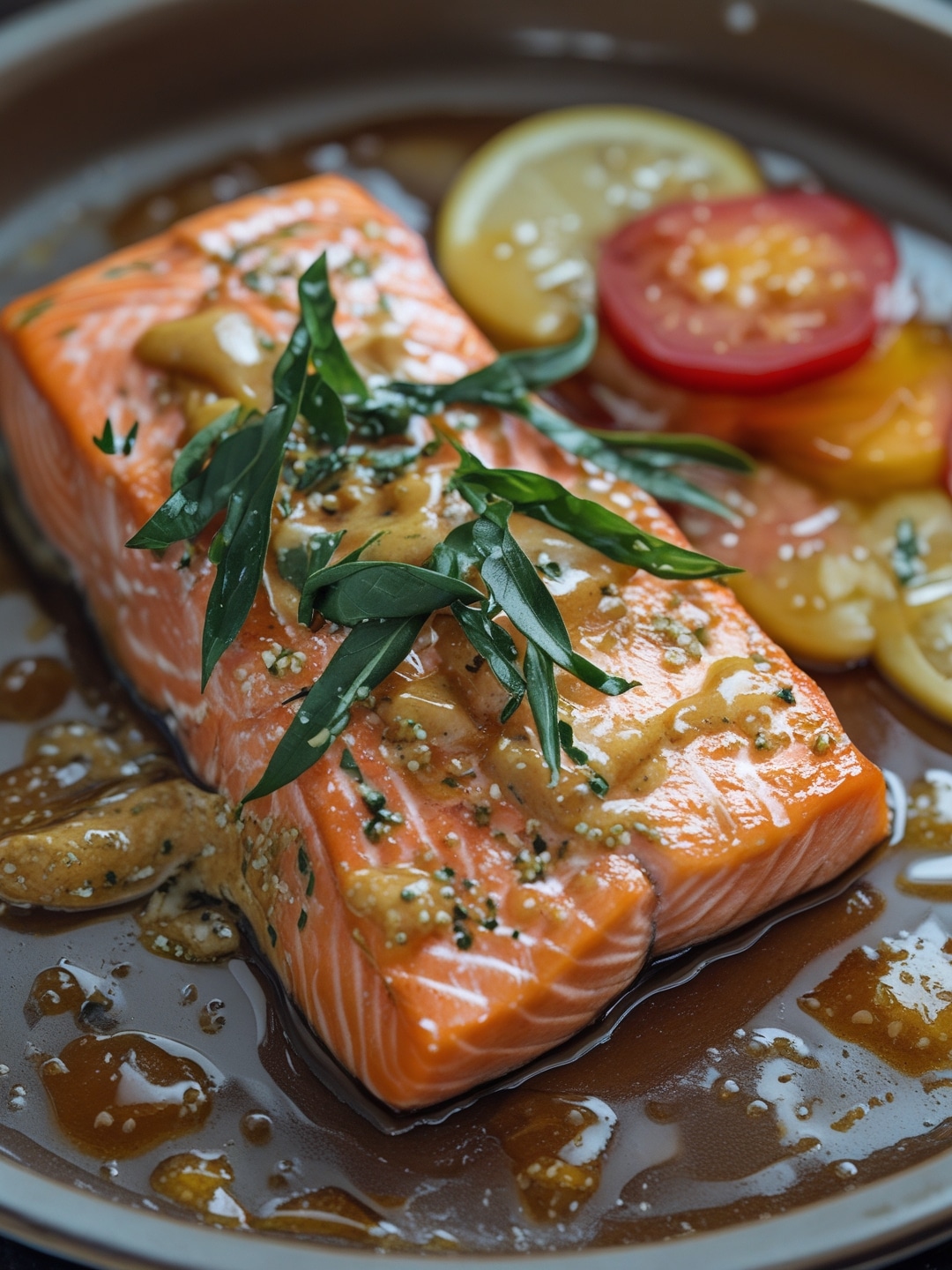 Quick Maple Mustard Glazed Salmon