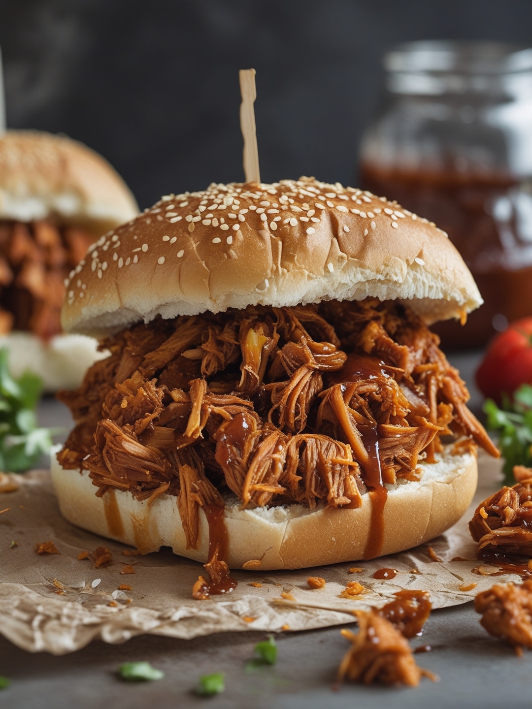 BBQ Pulled Jackfruit for Vegan Sandwiches