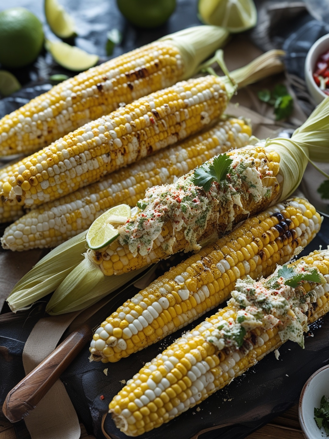 Grilled Corn on the Cob with Chili Lime Butter