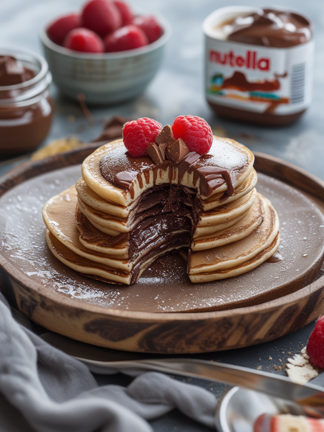 Nutella Stuffed Pancakes for Chocolate Lovers