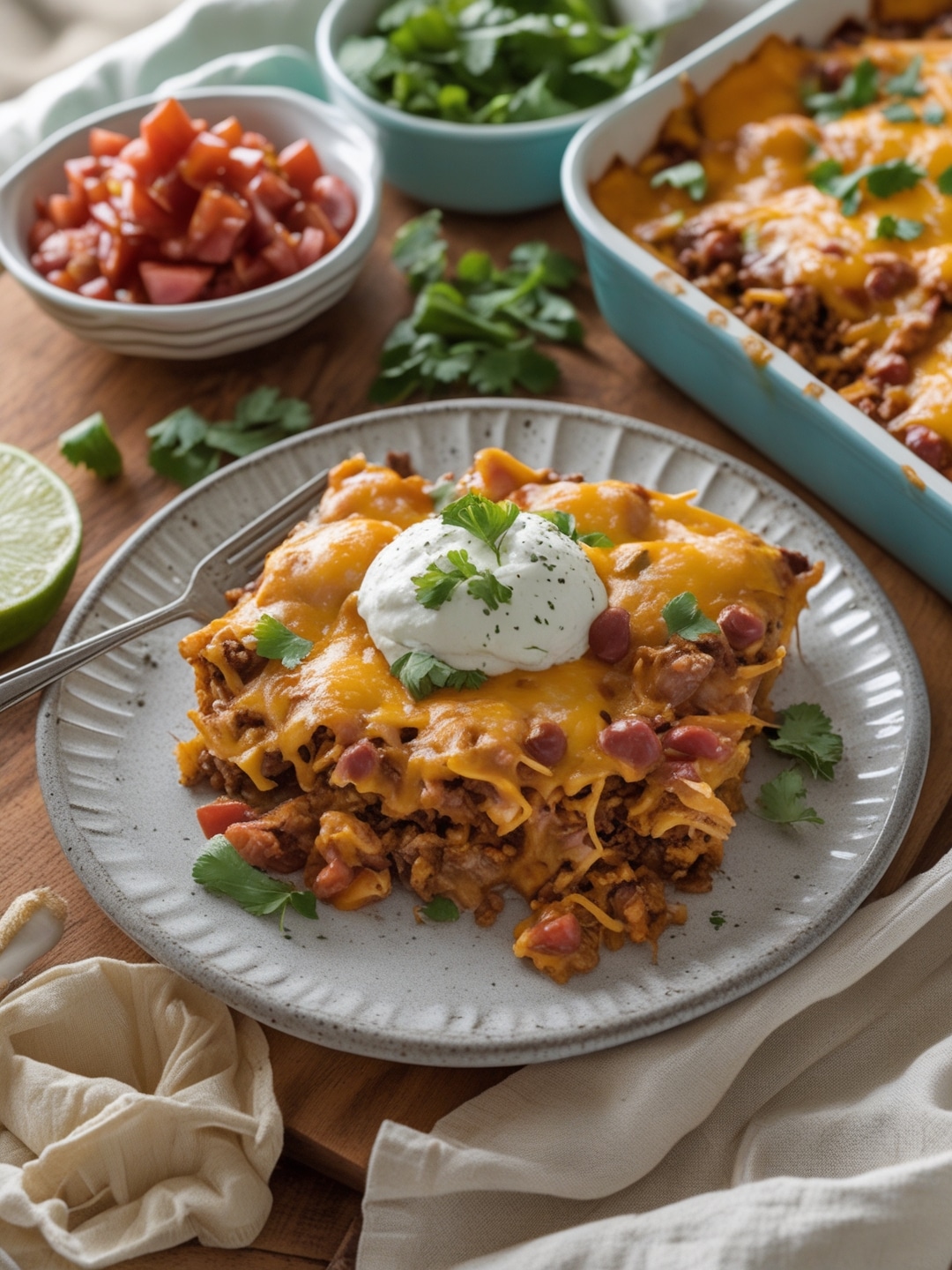 Cheesy Taco Casserole for Family Dinner