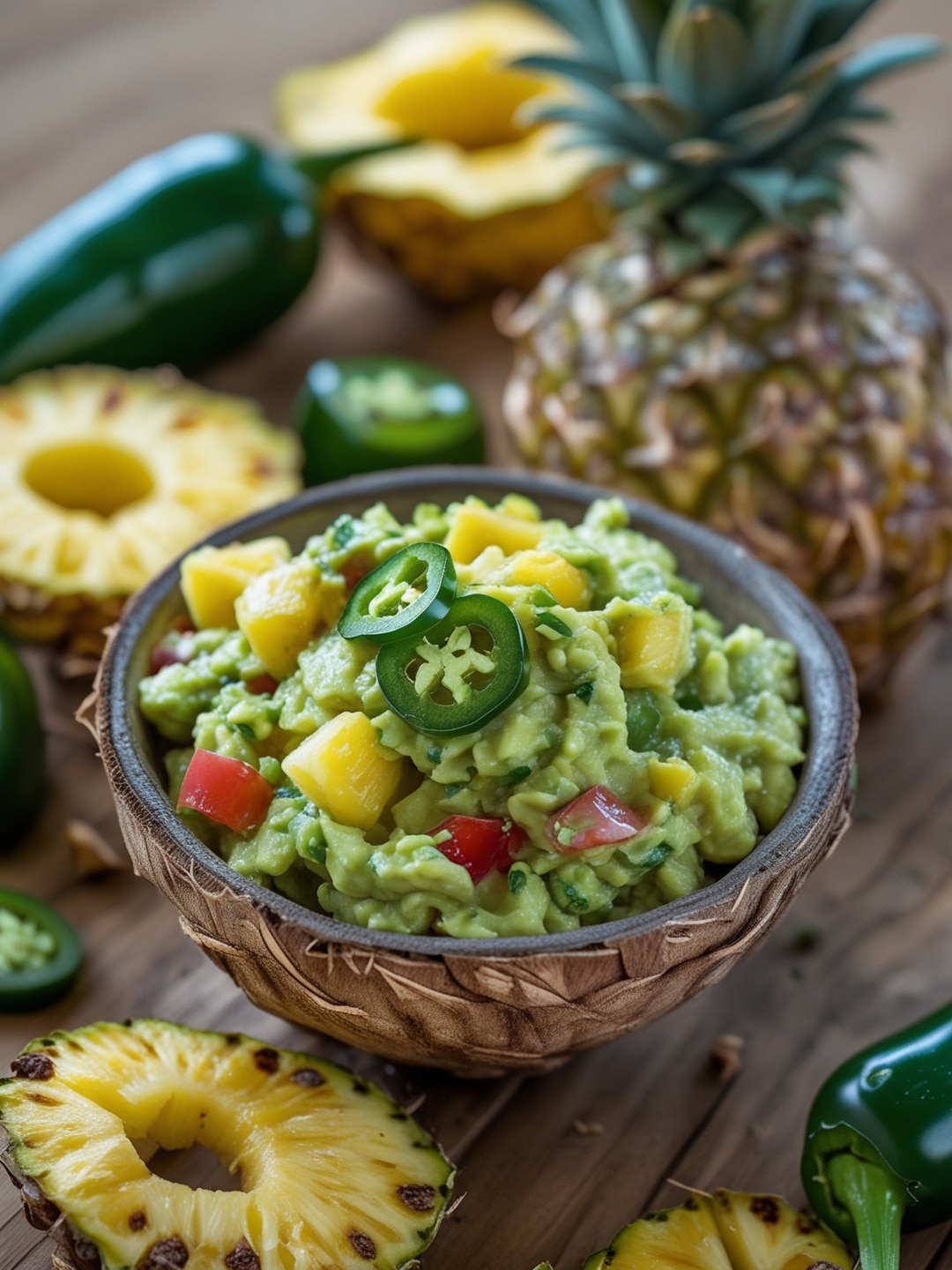 Pineapple Guacamole with Jalapeños