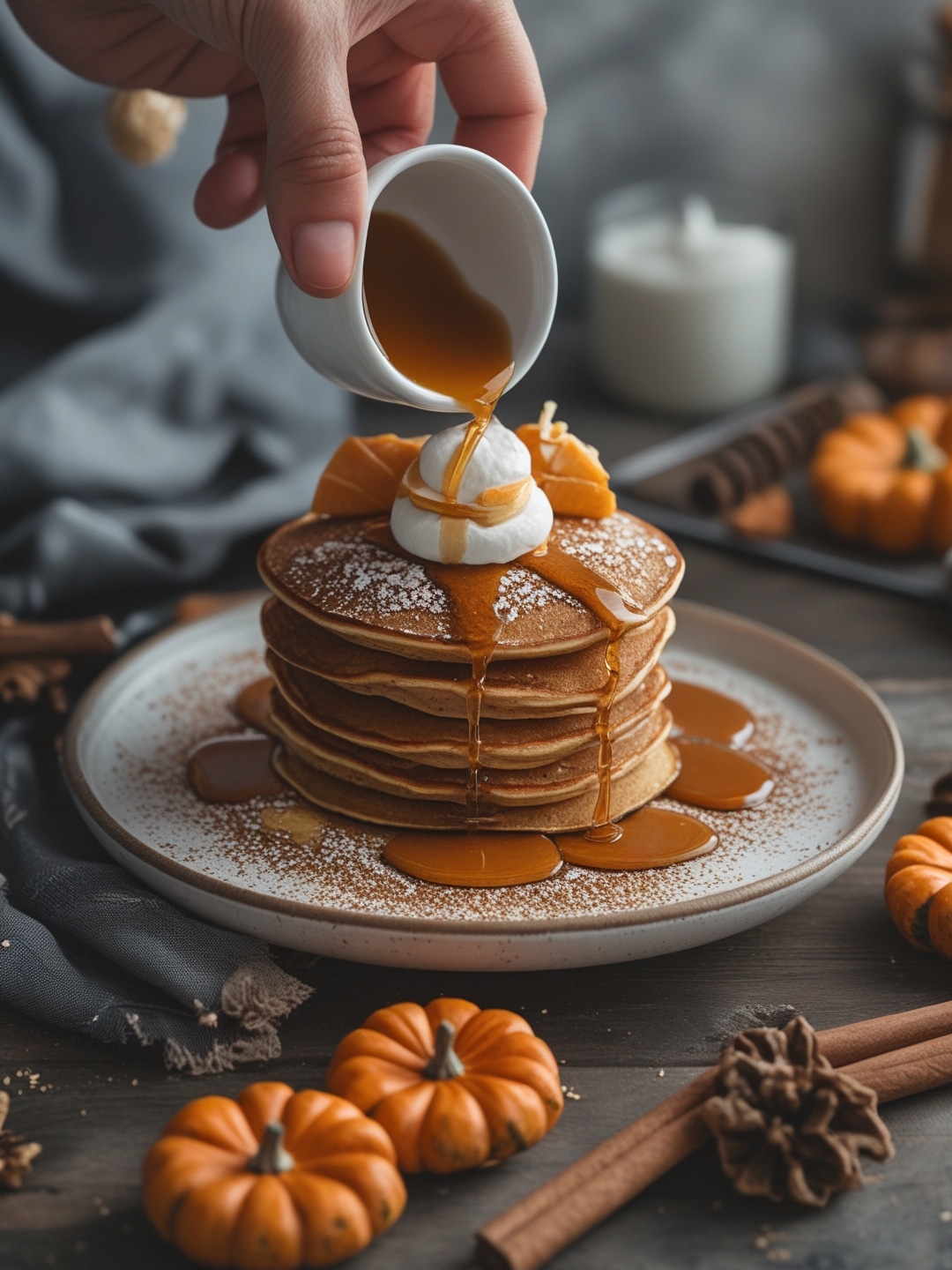 Pumpkin spice pancakes for cozy fall mornings