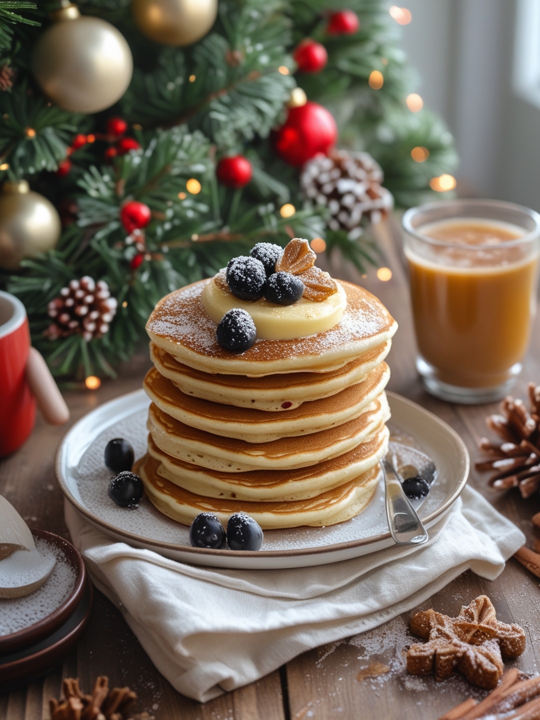 Eggnog pancakes to celebrate the holidays