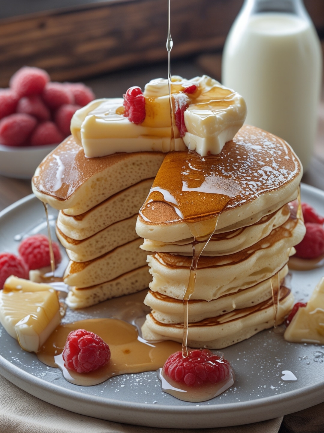Fluffy buttermilk pancakes for a perfect breakfast