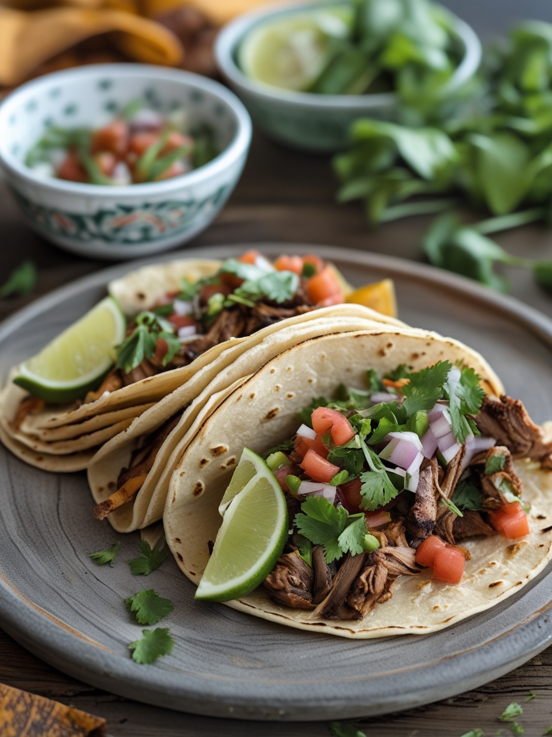 Tacos al Pastor with Homemade Salsa Verde