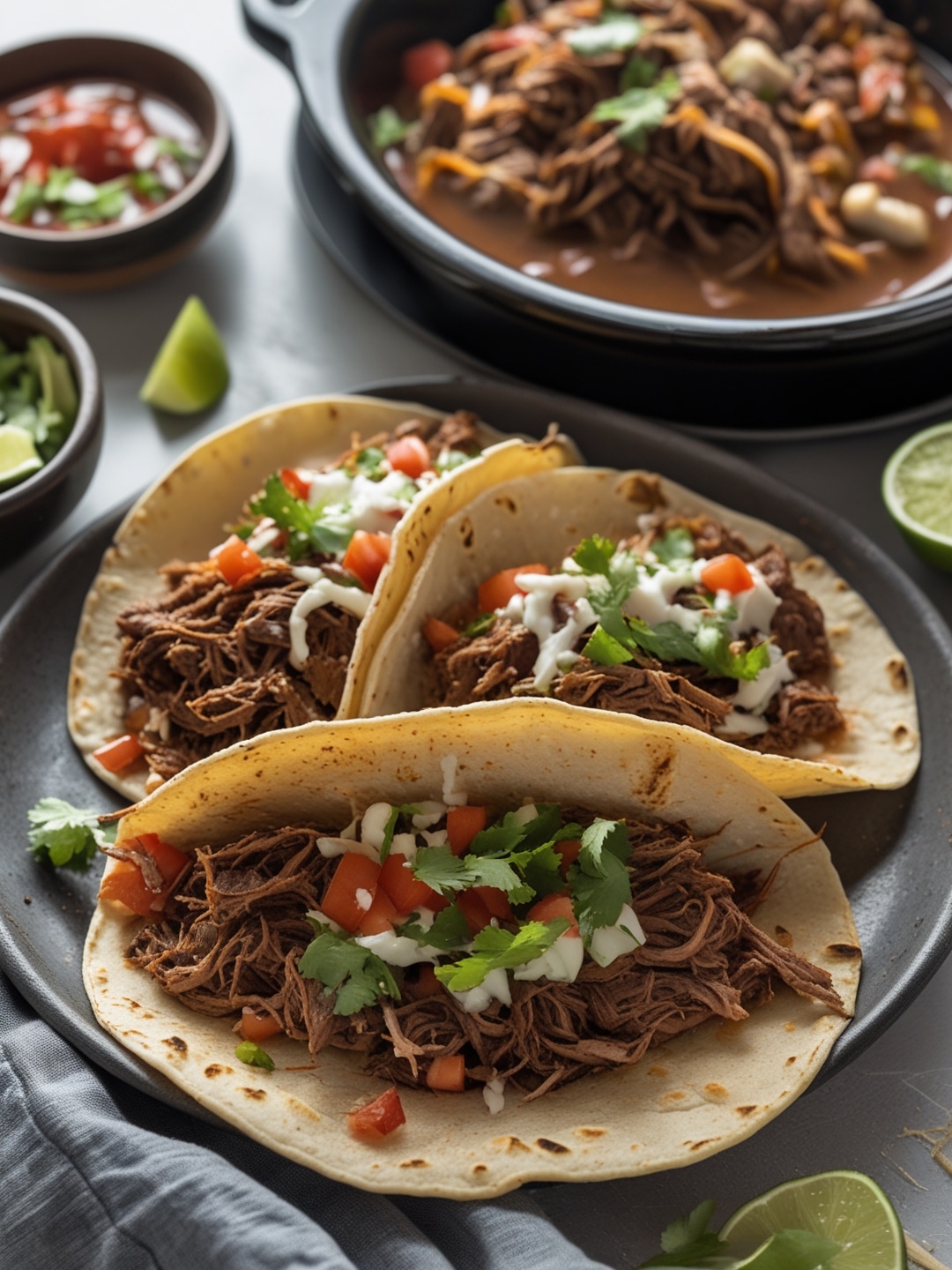 Slow Cooker Beef Barbacoa Tacos