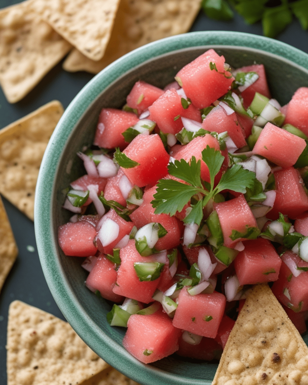 Watermelon Salsa with Tortilla Chips