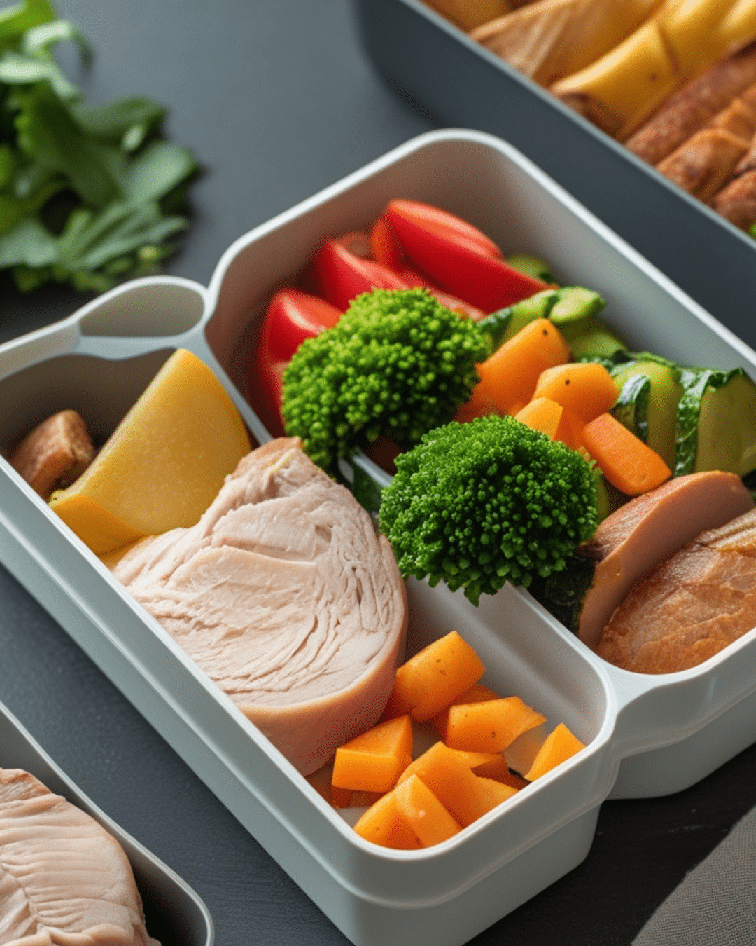 Turkey and Veggie Lunchbox Bento
