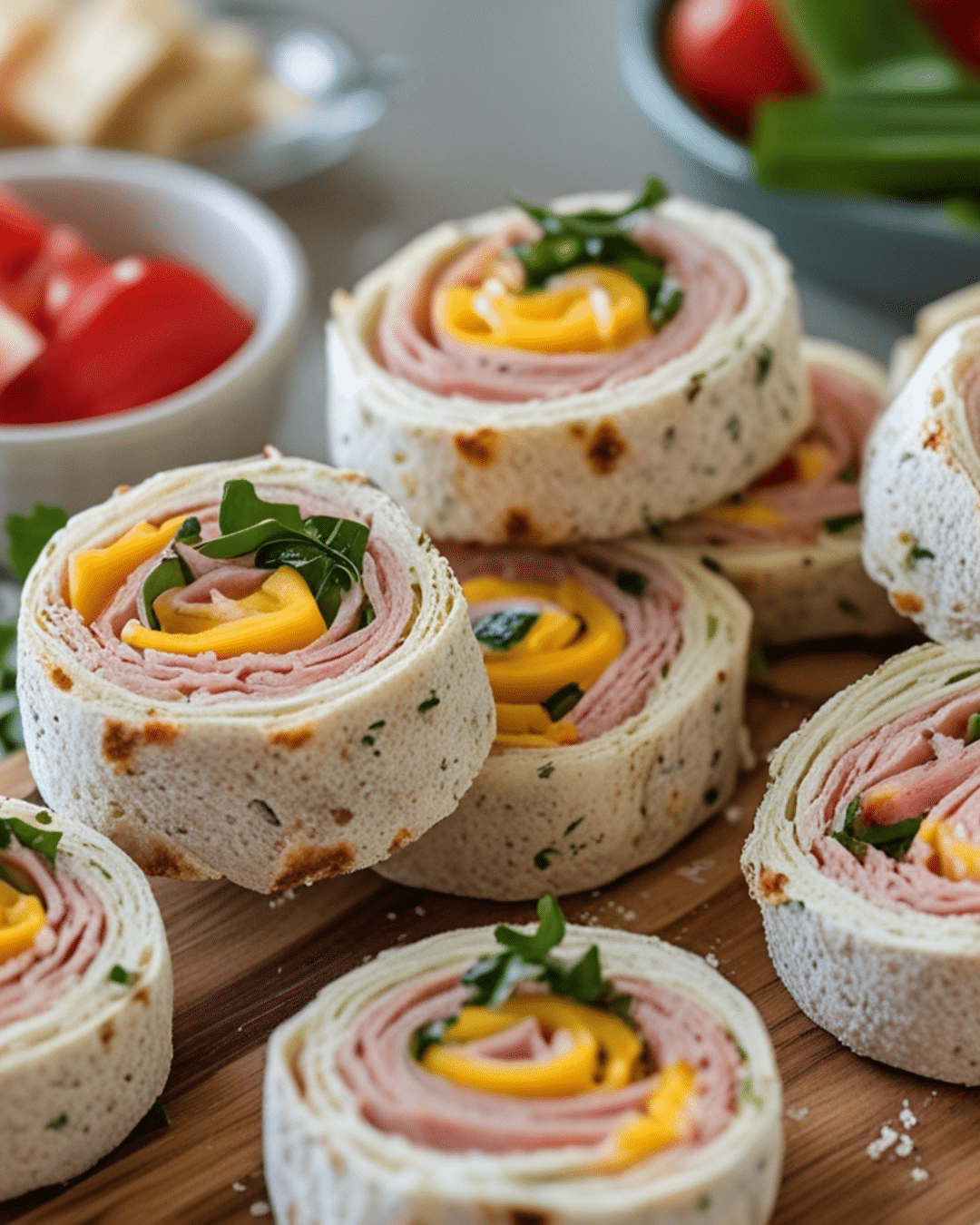 Easy Turkey and Cheese Pinwheels for School Lunch