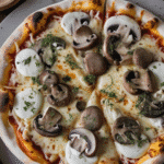 Gourmet Cheese Mushroom Pizza with Truffle Essence