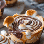 Caramel Swirled S'mores Cups