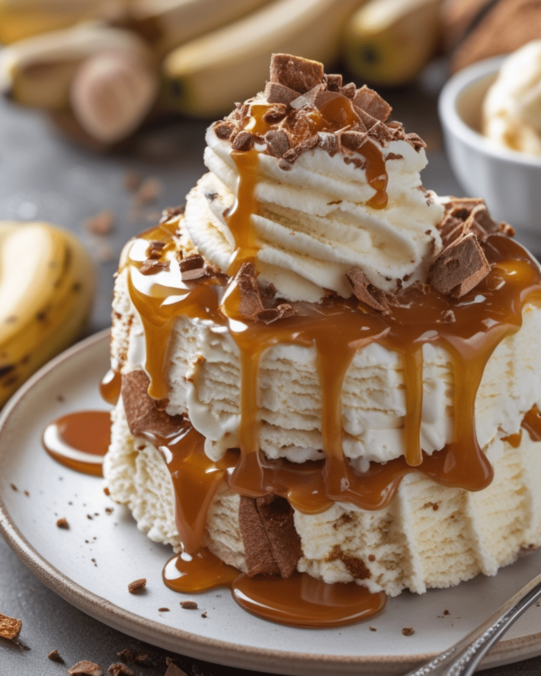 Caramel Banana Split Sundae Ice Cream