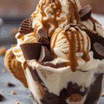 Peanut Butter Cup Ice Cream Sundae
