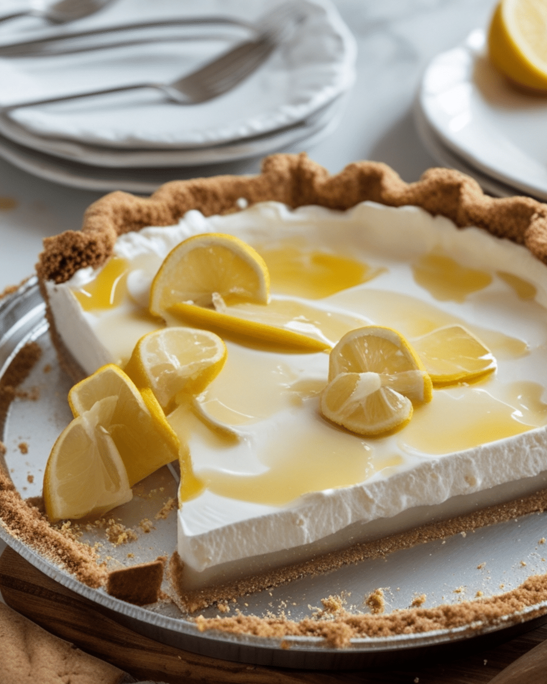 Creamy Lemonade Pie with Graham Crust