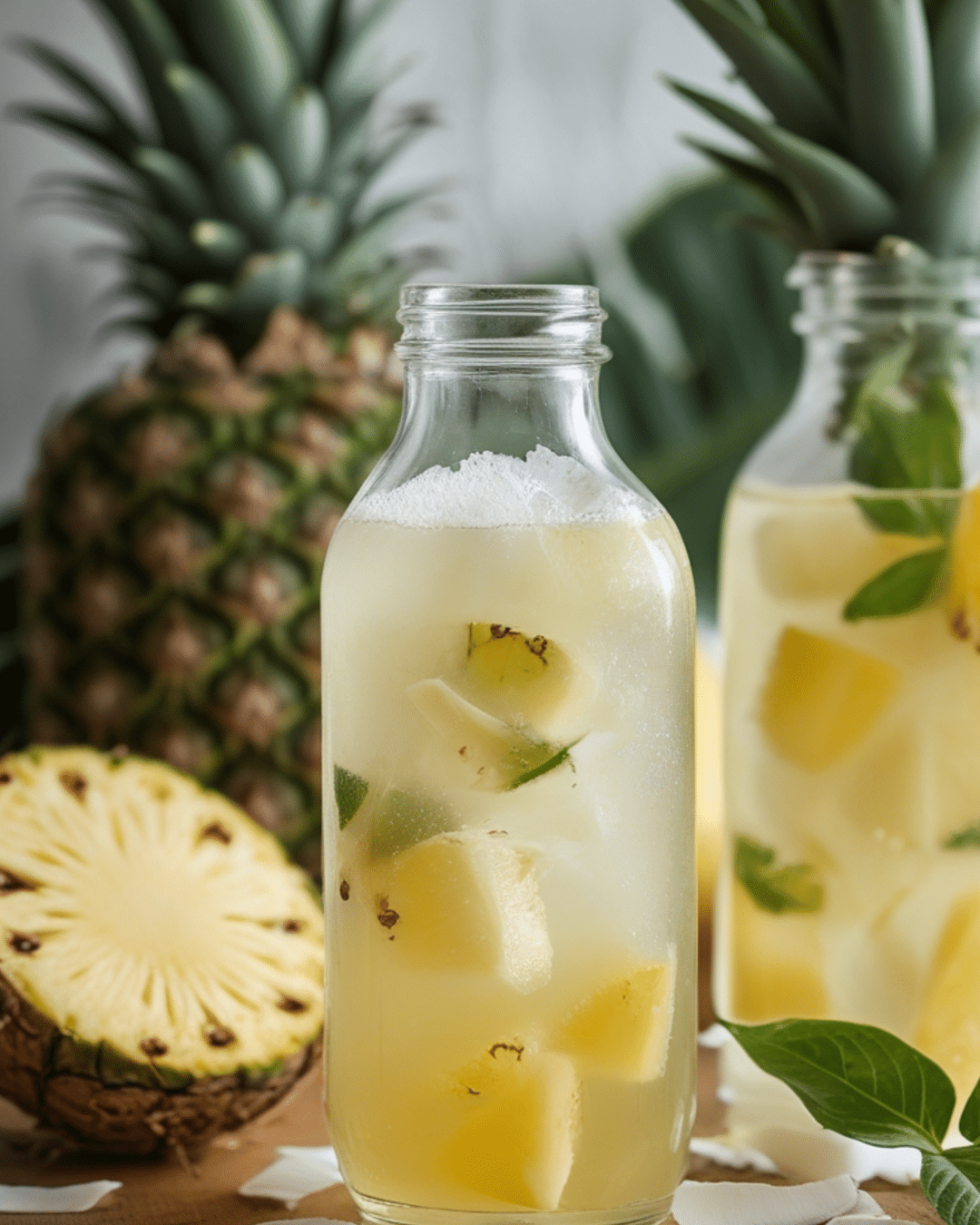 Tropical Lemonade with Pineapple and Coconut