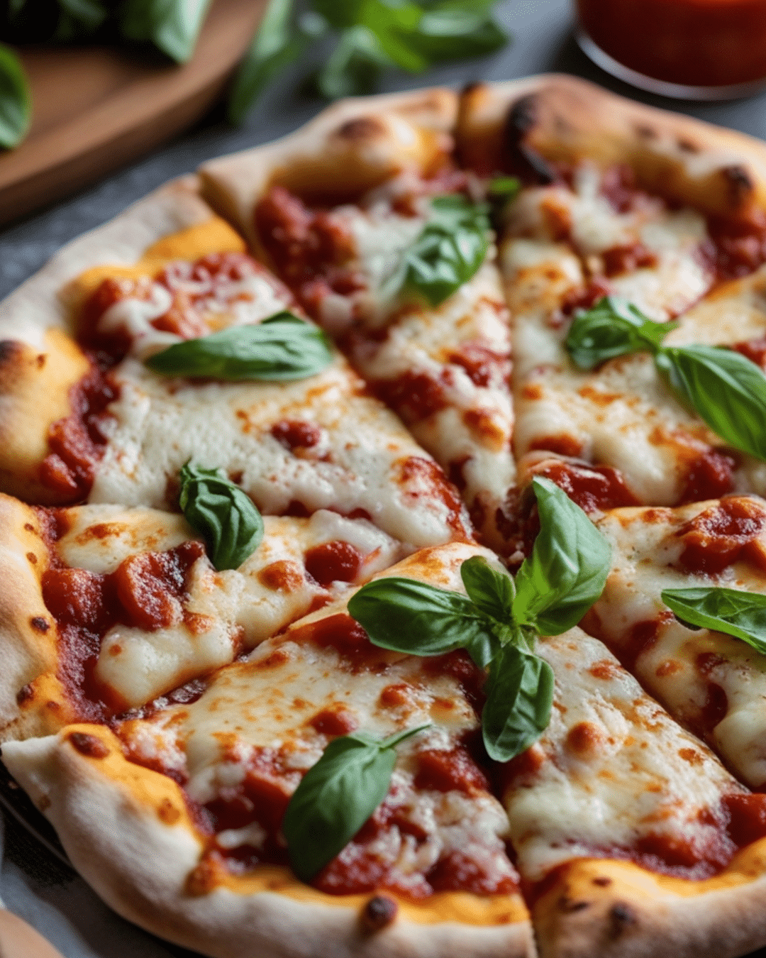 Cheese Pizza with Homemade Tomato Sauce