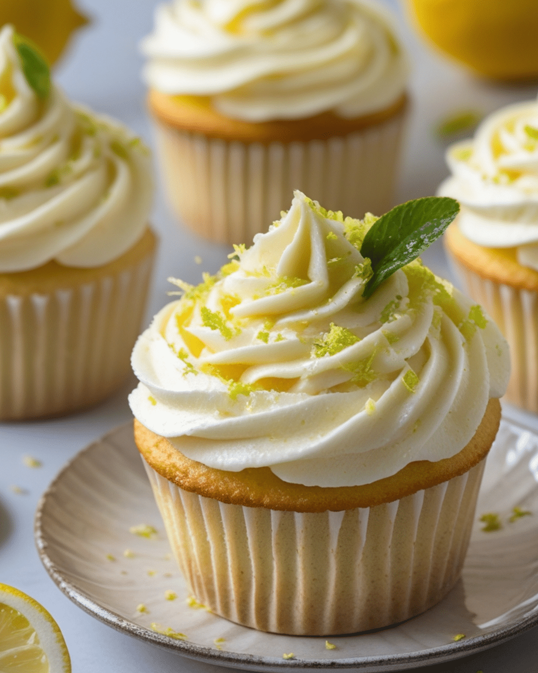 Lemonade Cupcakes with Zesty Frosting