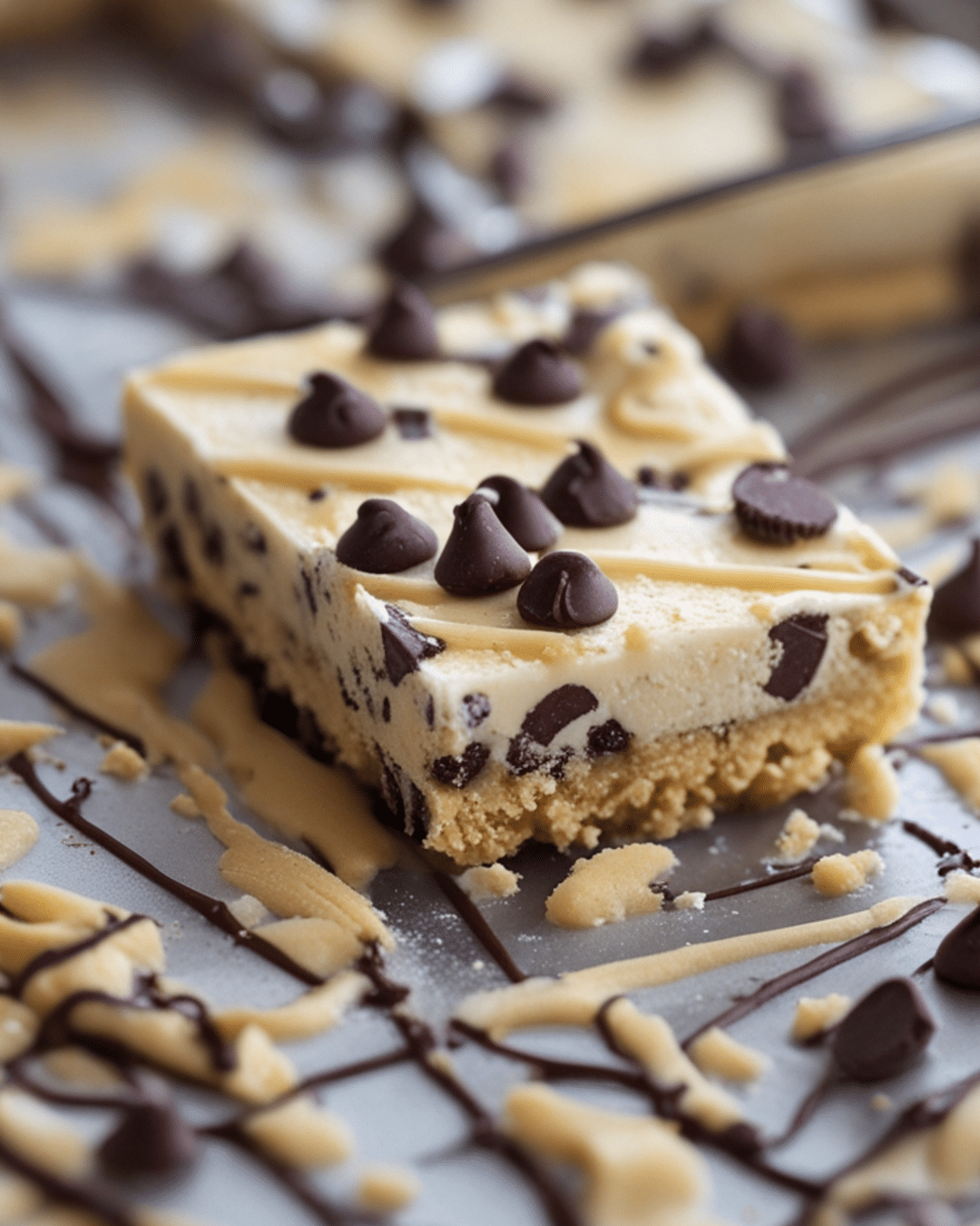 Chocolate Chip Cookie Dough Ice Cream Bars