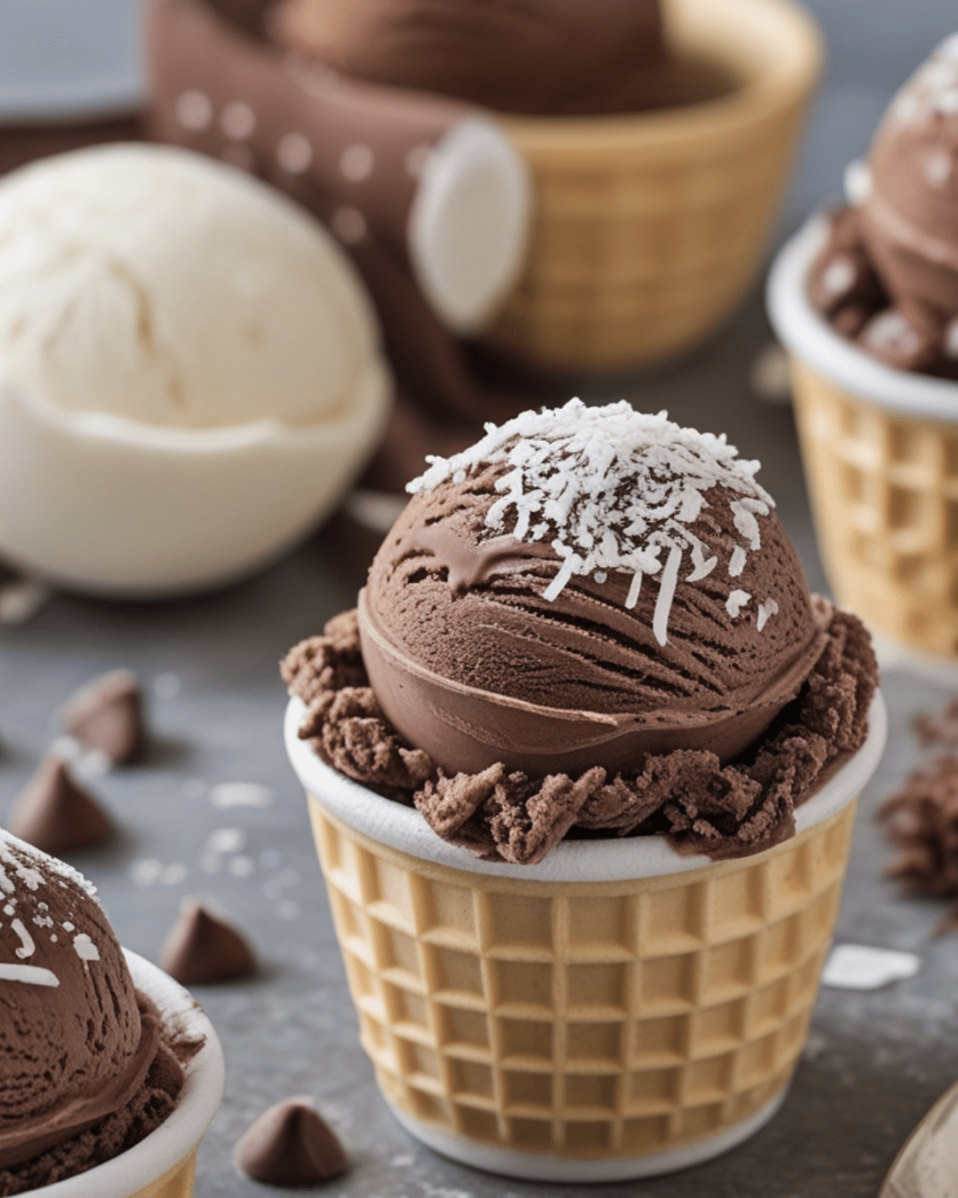 Chocolate Coconut Truffle Ice Cream
