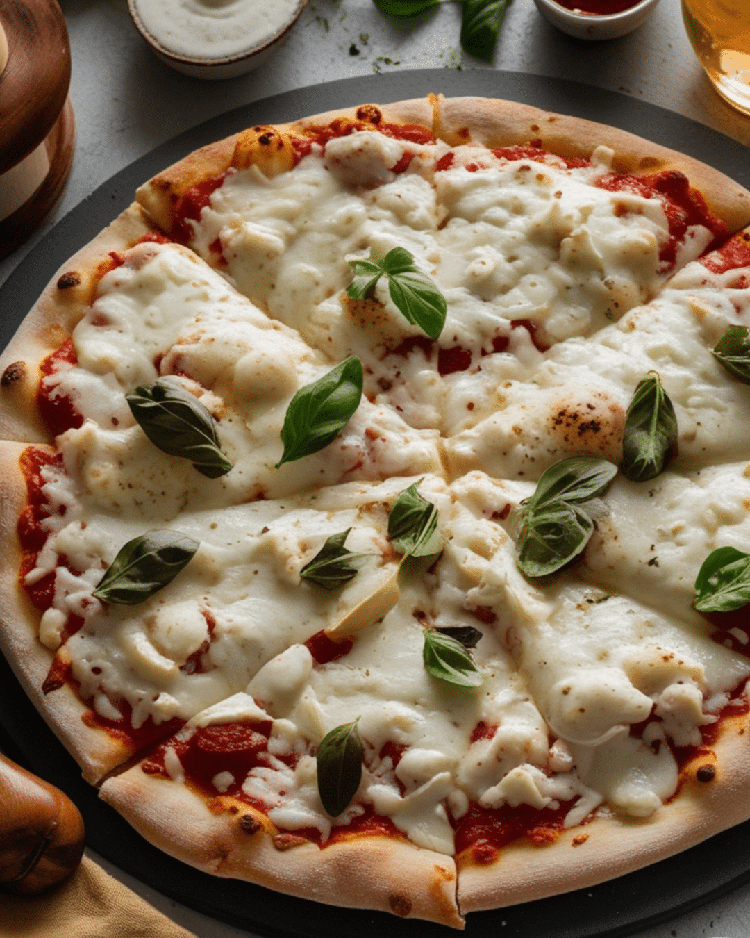 Super Cheesy White Sauce Pizza for Indulgence