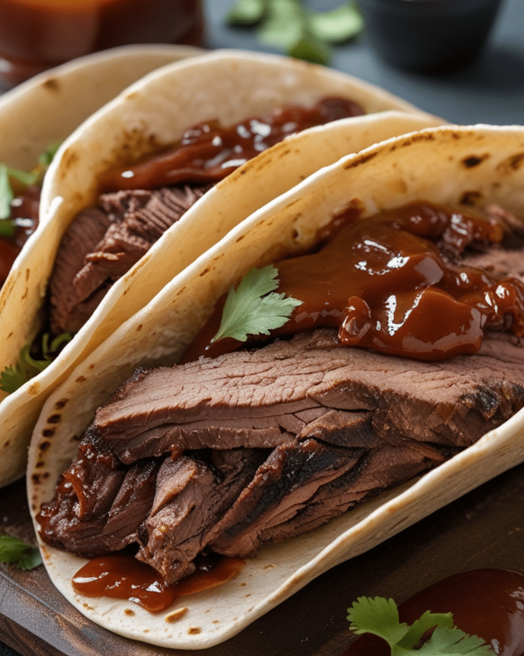 Beef Brisket Tacos with BBQ Sauce
