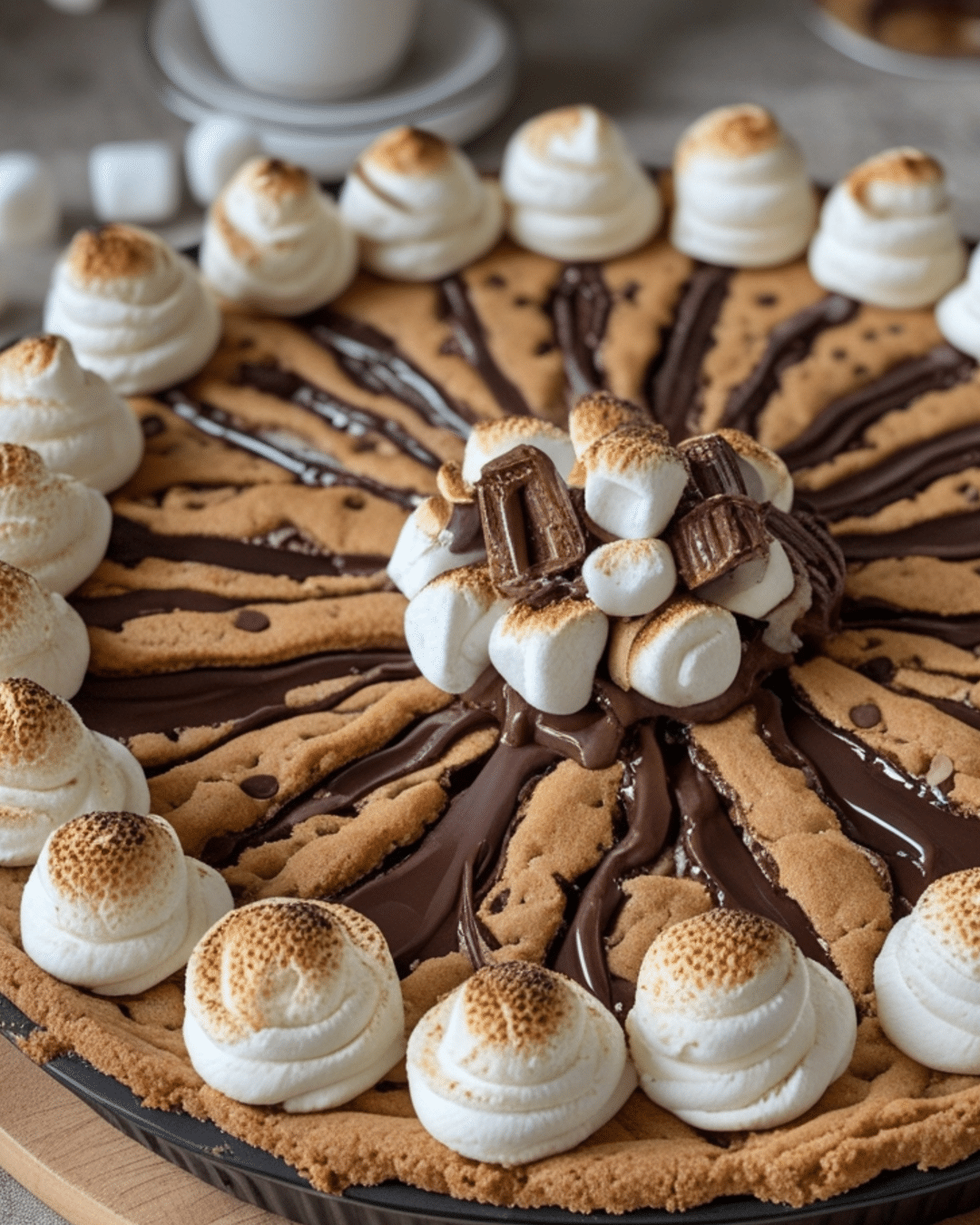 Giant S'mores Cookie Pie: Shareable Dessert