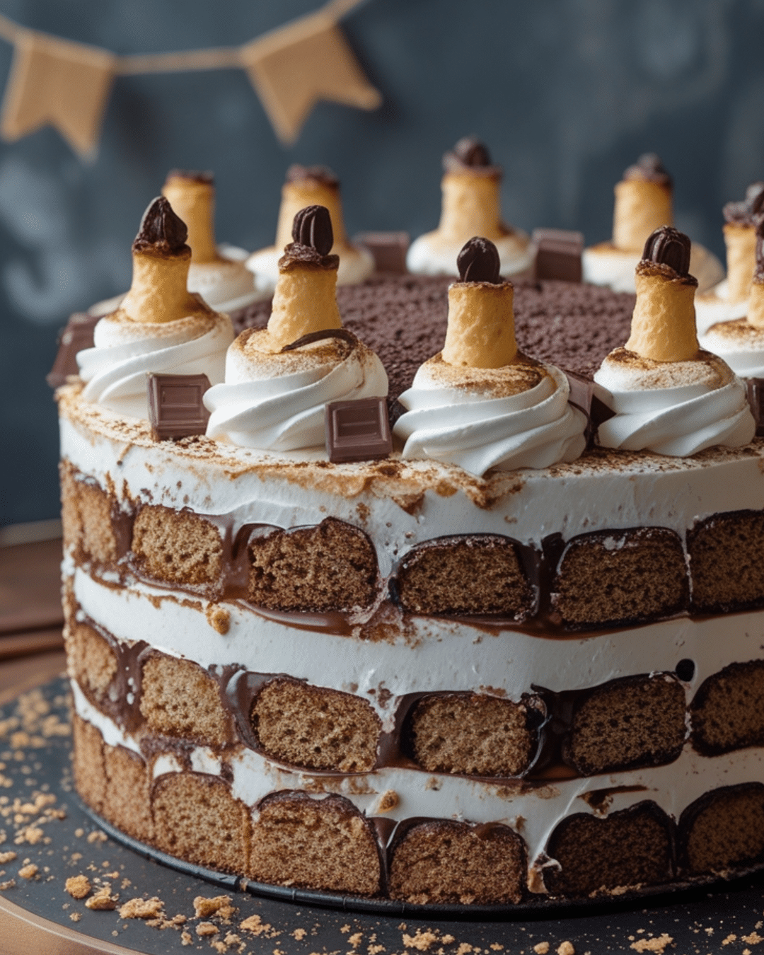 S'mores Layer Cake: A Crowd Pleaser