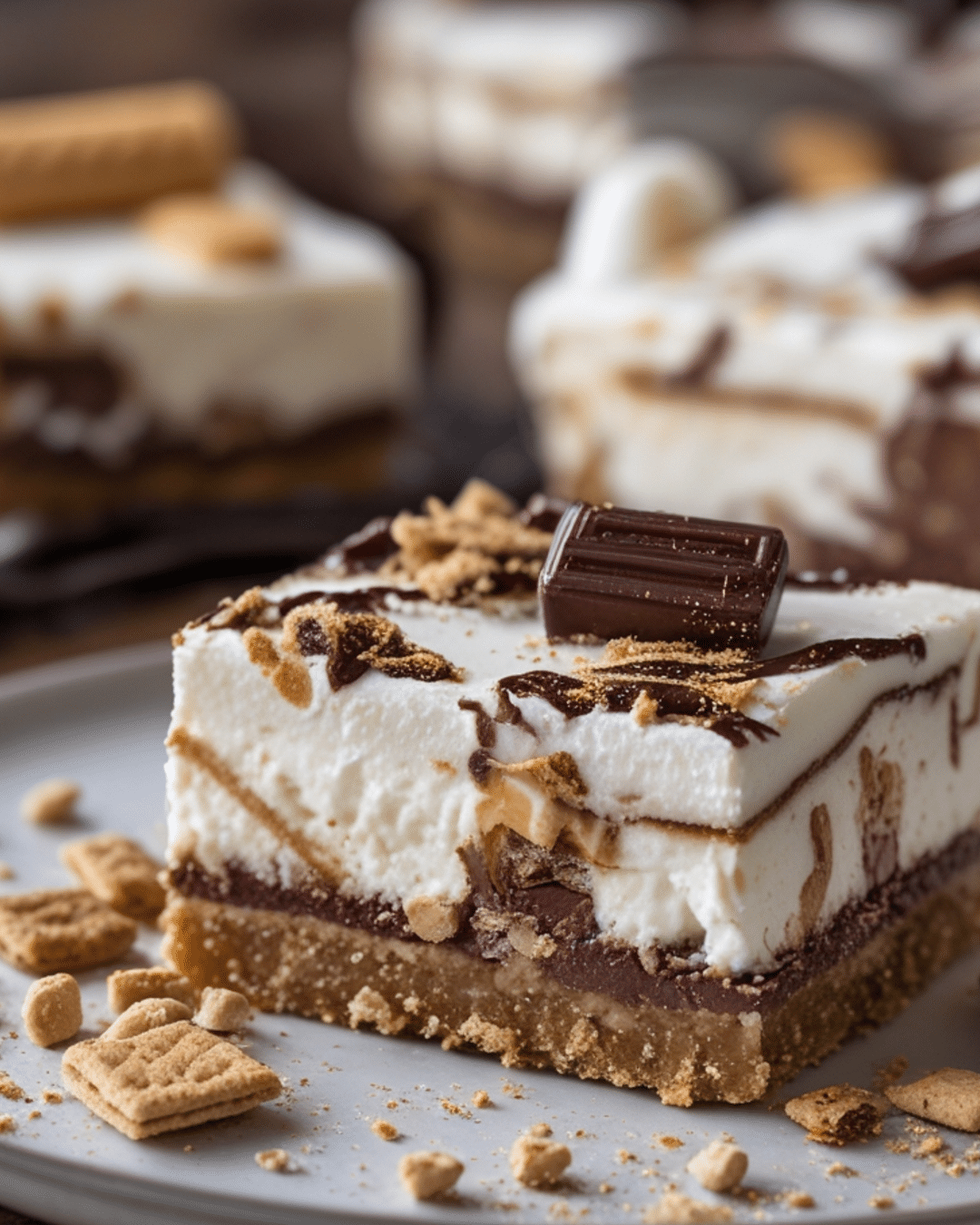 S'mores Cheesecake Bars: No-Bake Dessert