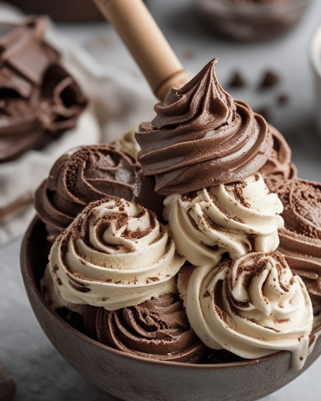 Nutella Swirl Ice Cream for Chocolate Lovers