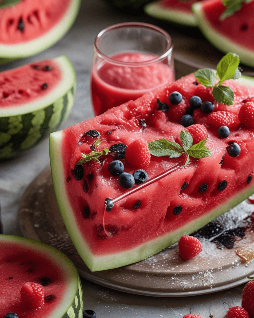 Sangria-Style Watermelon with Wine