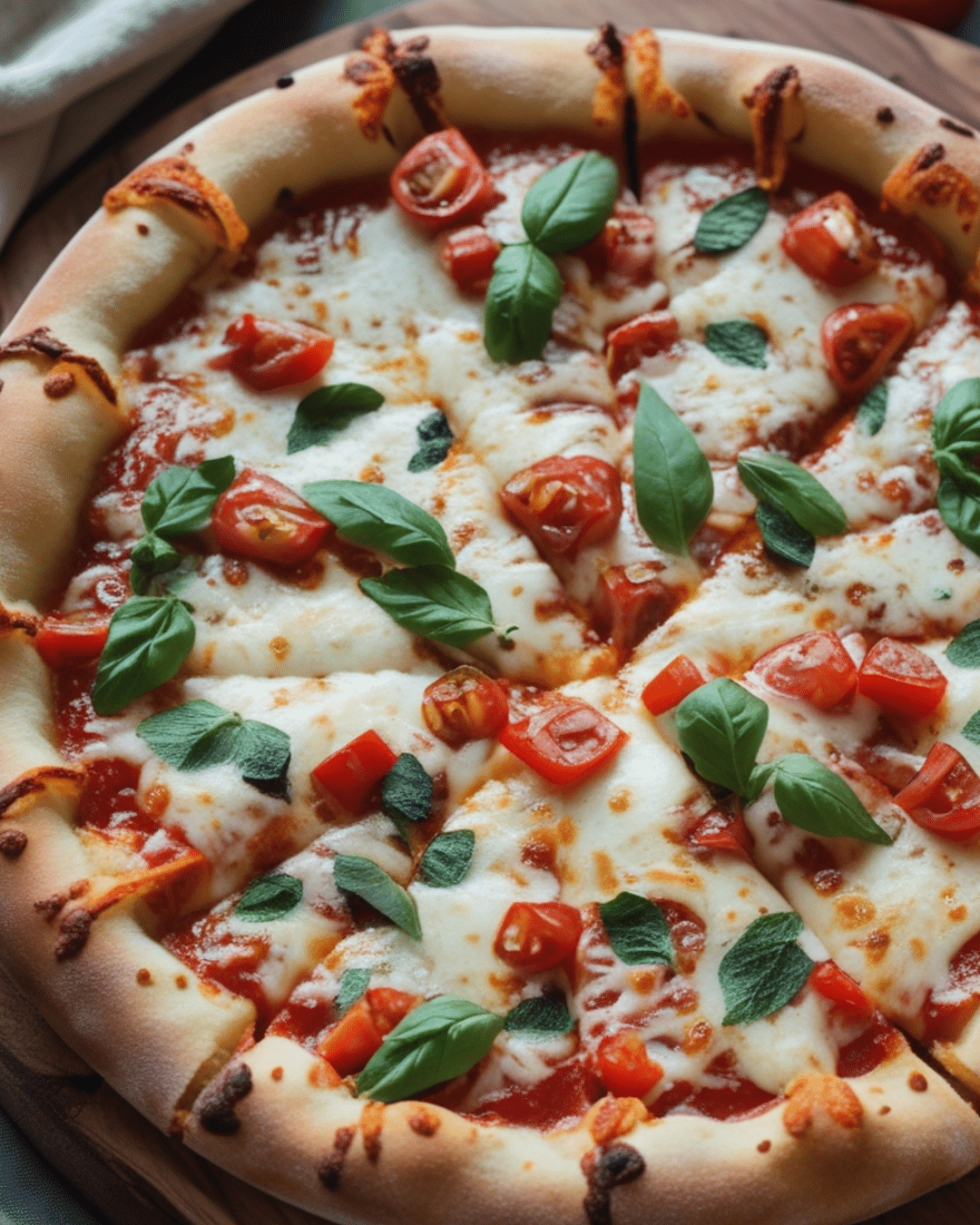 Homemade Stuffed Crust Cheese Pizza Recipe