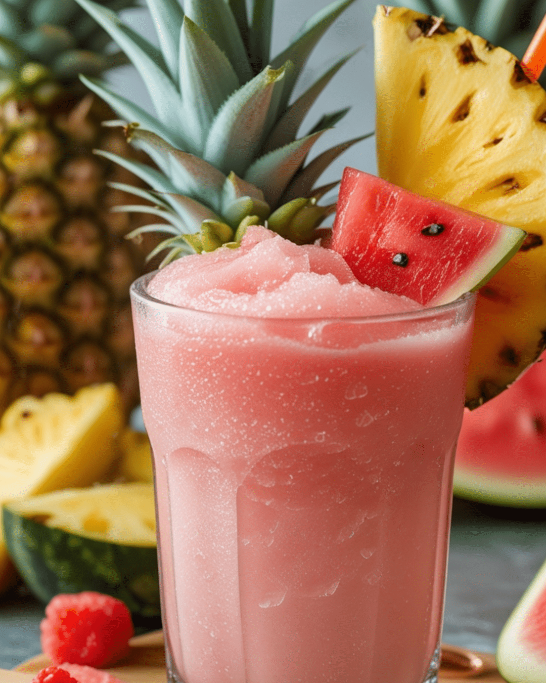 Pineapple Watermelon Slush for Hot Days