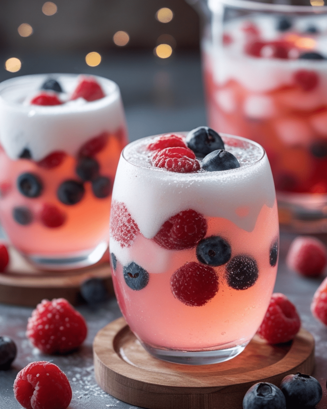 Sparkling Patriotic Punch with Berries
