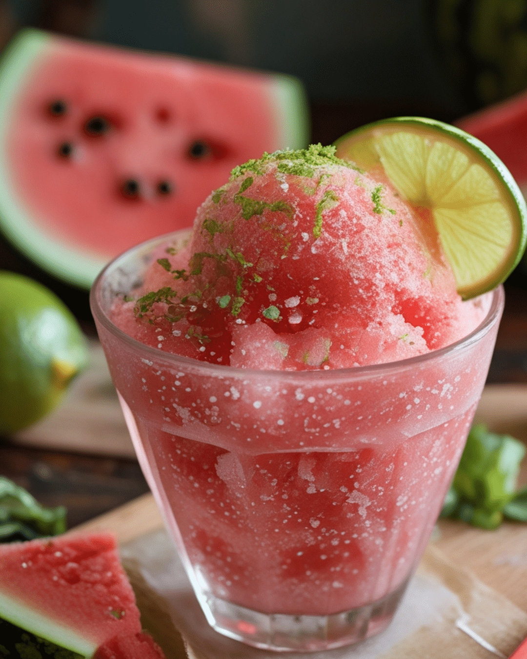 Classic Watermelon Granita with Fresh Lime