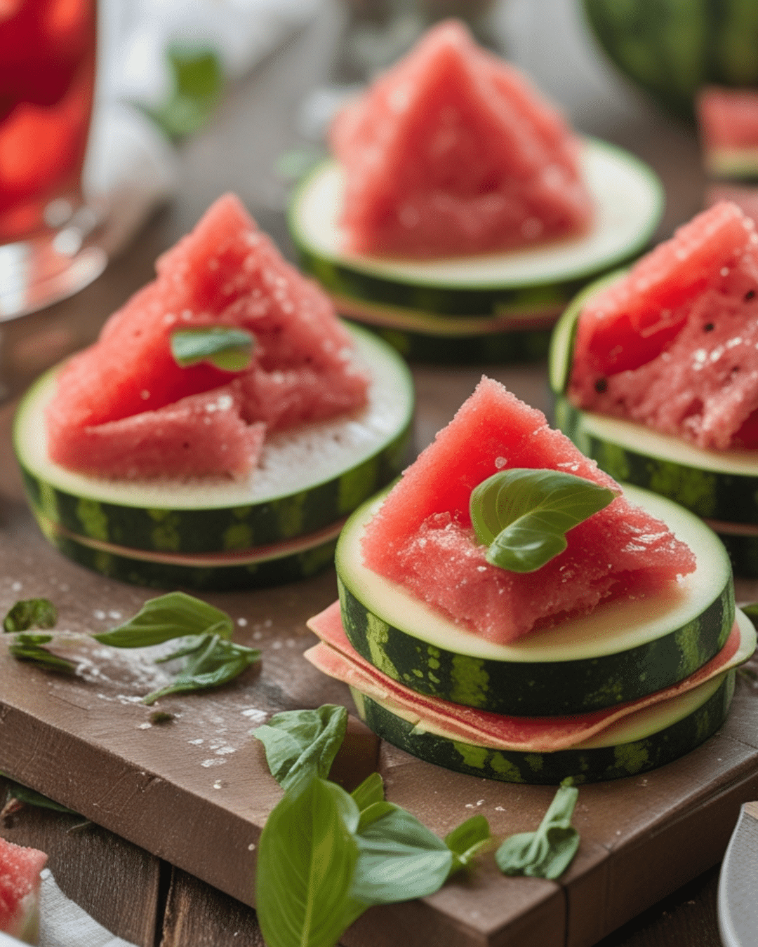 Mini Watermelon Picnic Sandwiches for Parties