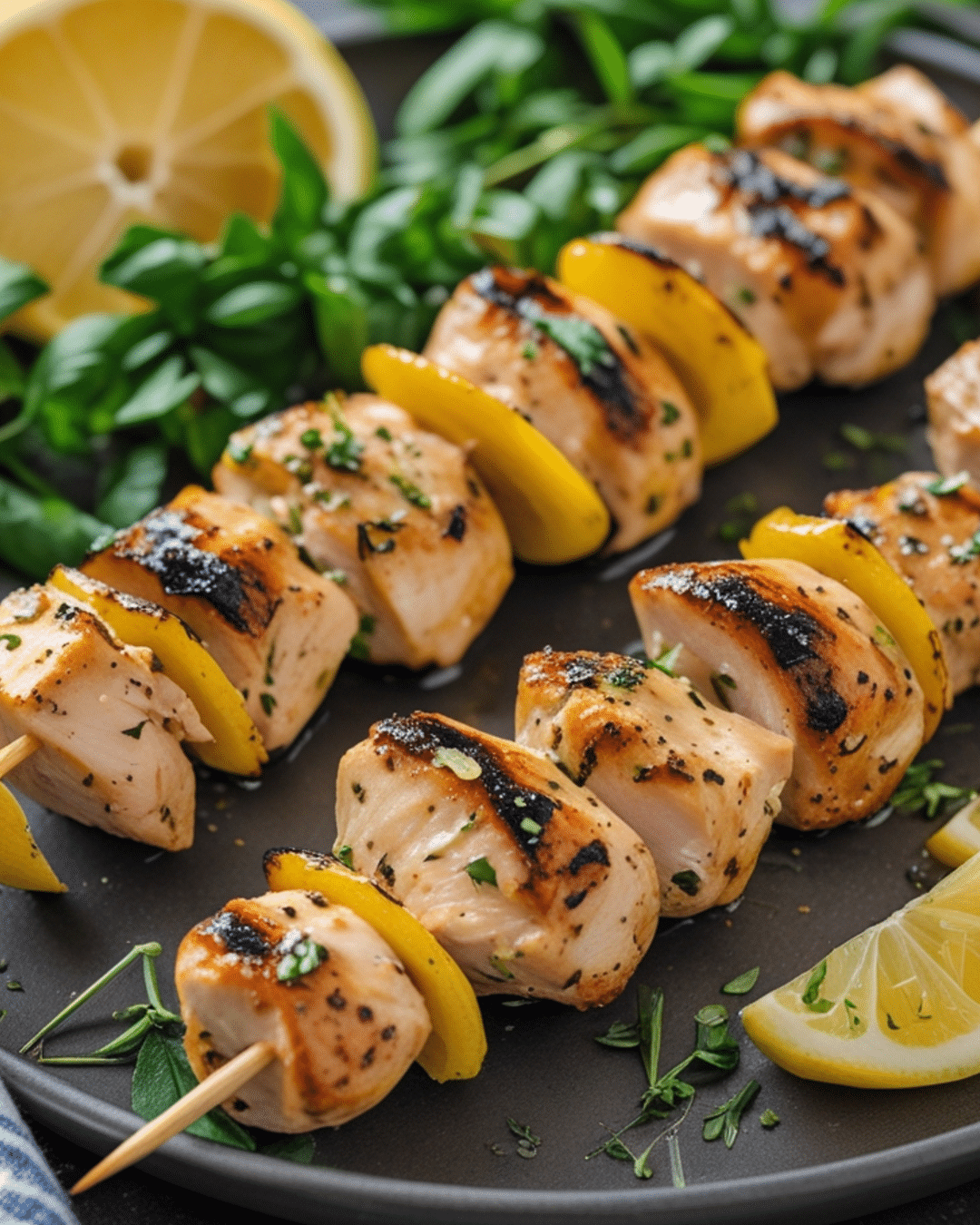 Grilled Herb Lemon Chicken Skewers for Independence Day