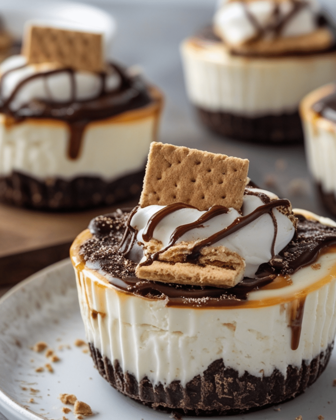 No-Bake S'mores Cheesecake Cups