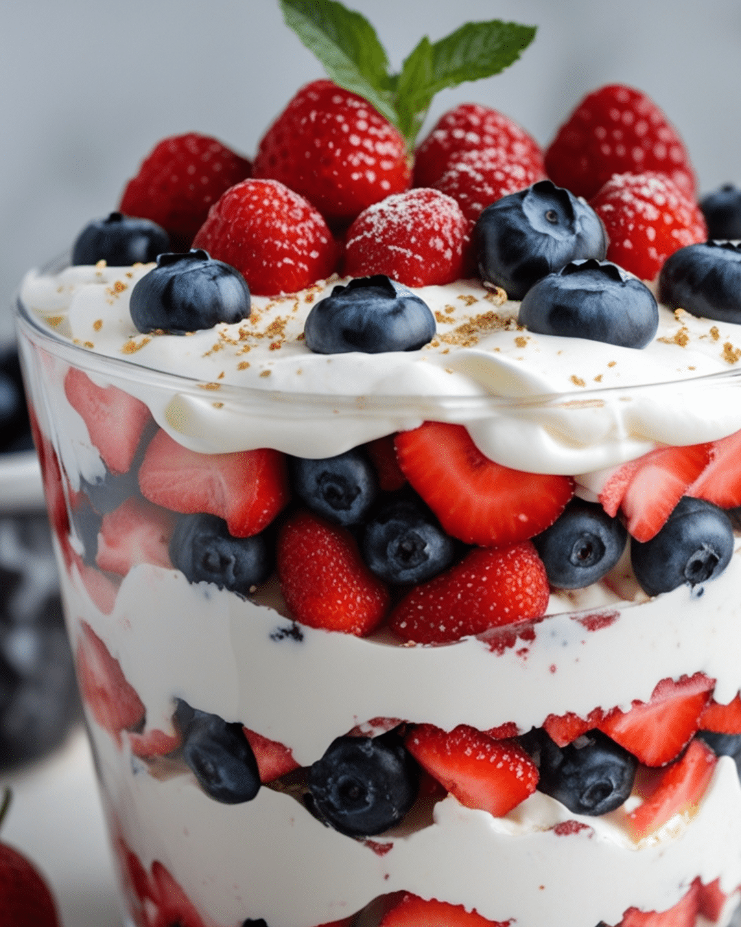 Easy Creamy Red White and Blueberry Trifle Recipe for a Festive Summer Dessert