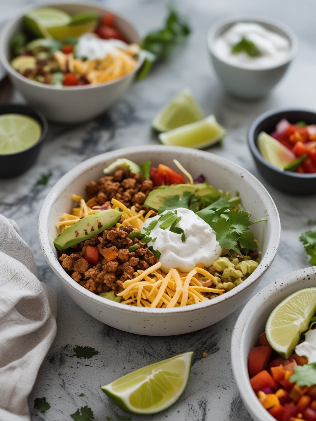 Healthy Lunchbox Taco Bowls