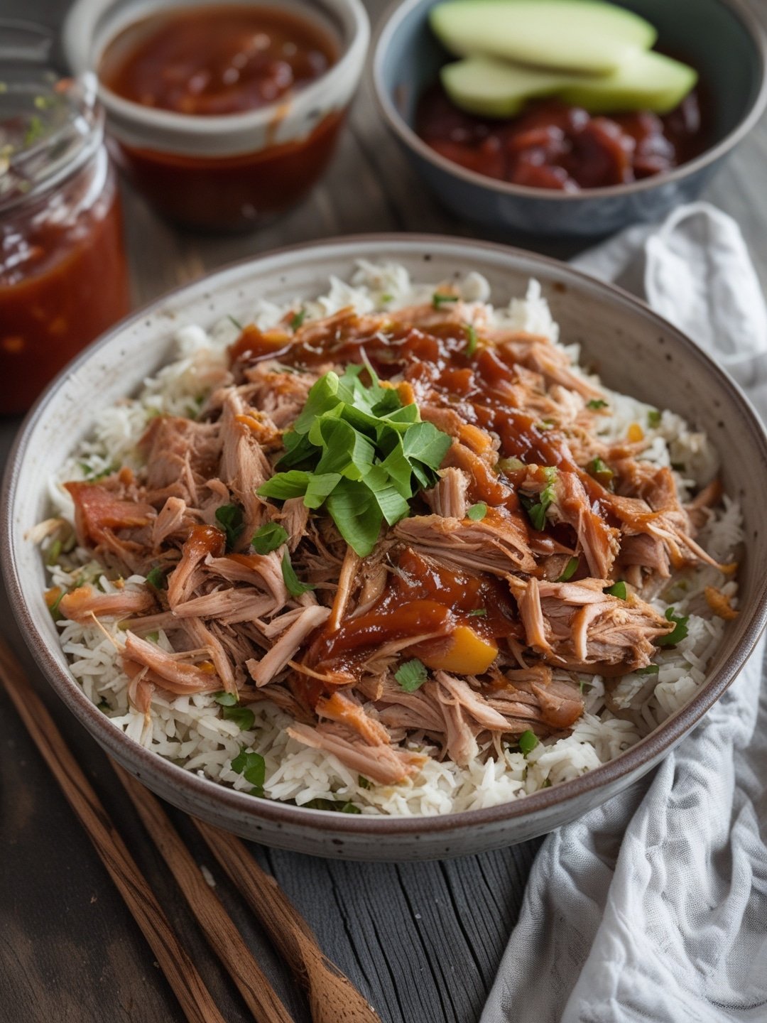 Beginner BBQ Pulled Pork Bowls