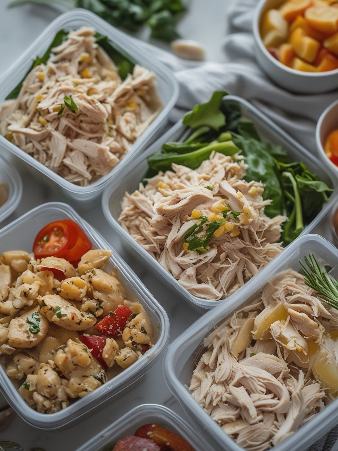 Classic Shredded Chicken Meal Prep